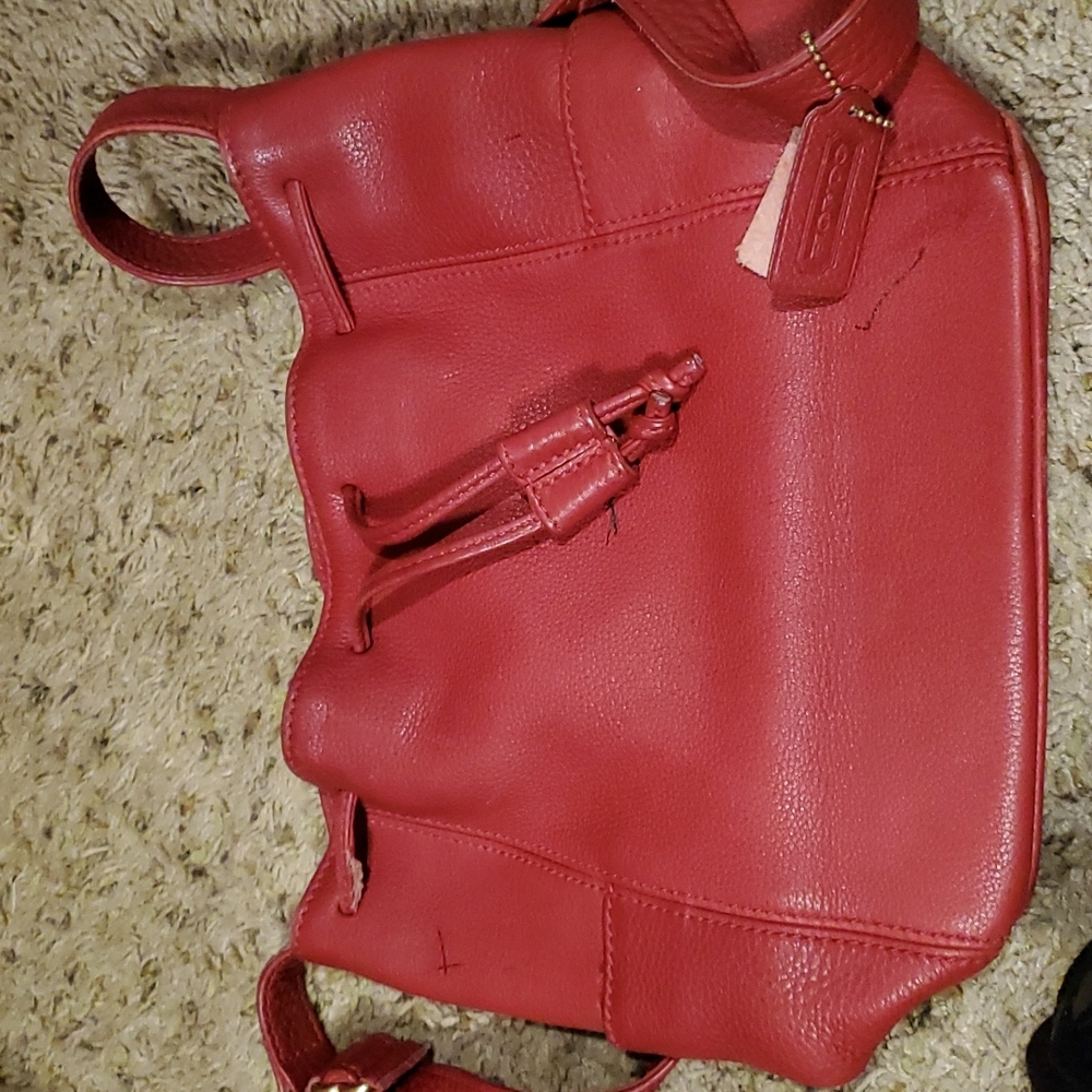 Red coach purse
